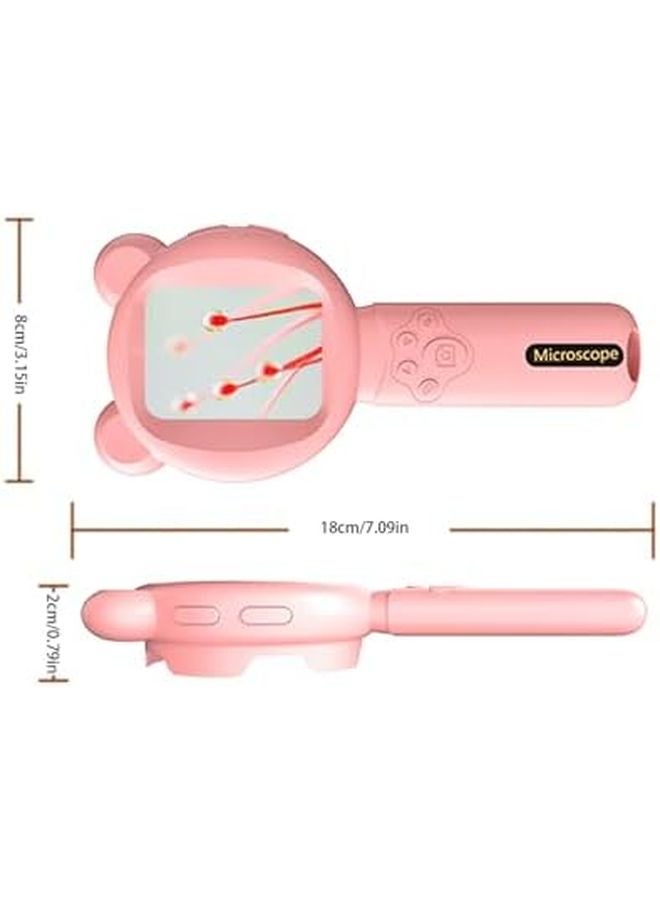 Kids Digital Microscope 2 8 Inch Screen Handheld 500X Zoom LED Lights Camera - Image 3