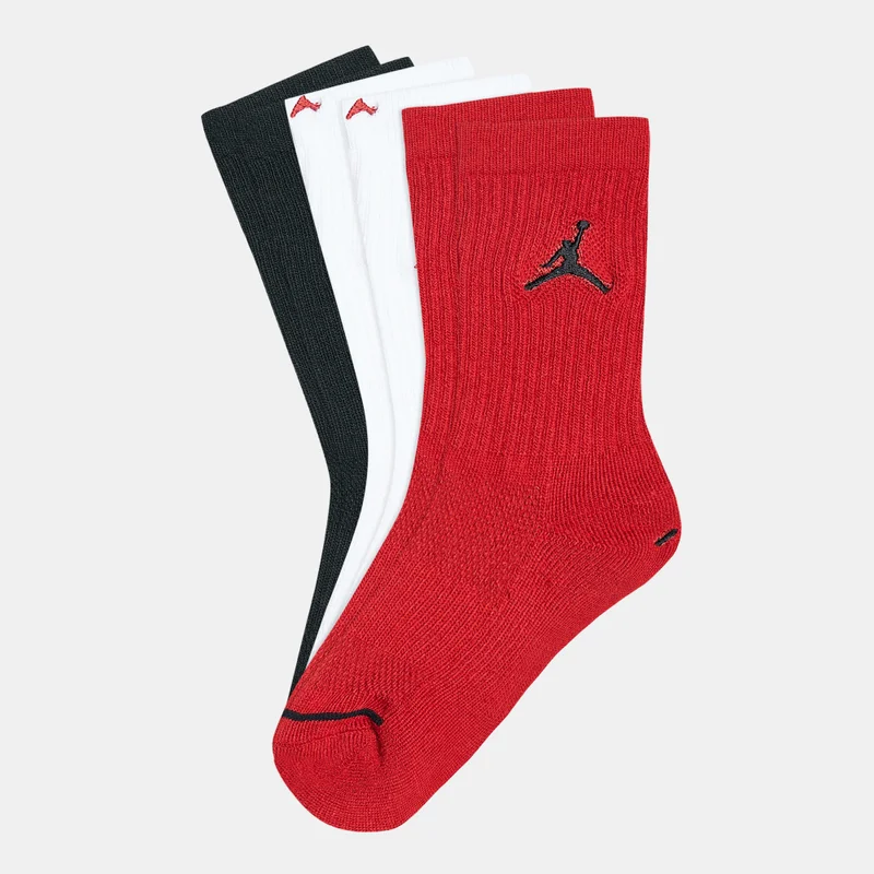 Jordan Red Kids' Jumpman Logo Socks - 3 Pack (Younger Kids)  | Best Price UAE