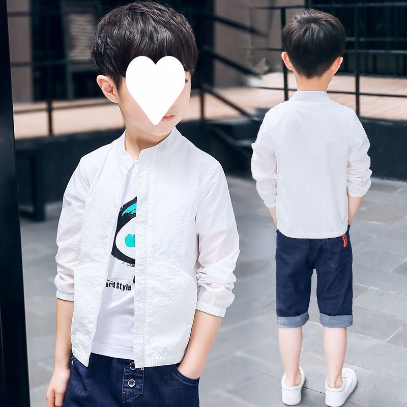 Children'S Wear Boys' Spring Wear Jacket Thin Korean Style Casual Spring Wear Jacket For Large And Large Children - Image 1