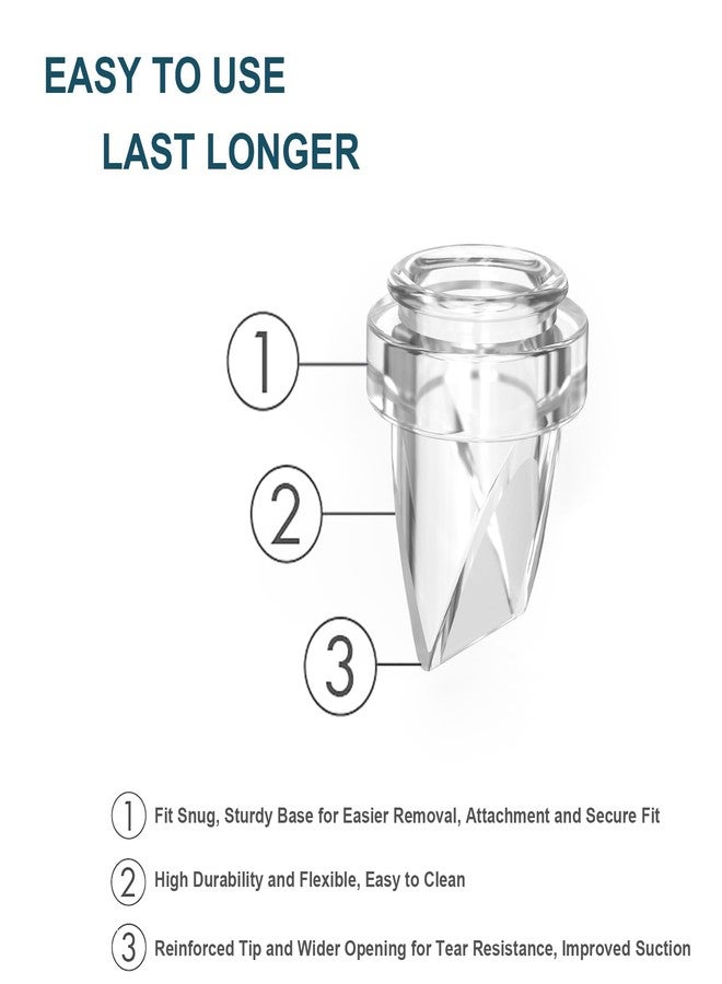 Coolle Breast Pump Parts Duckbill Valve Replacement Accessories Portable Compatible with MOMMED Mumgaroo MISSAA Bioby S18 S21 S23 Lansinoh NCVI Nuliie NICEGR Life S32 Eufy e10, 4 Pcs - Image 3