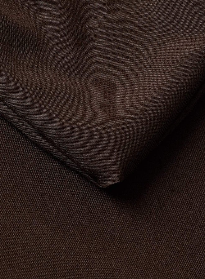 LA Linen Polyester Poplin Fitted Tablecloth, 96"L x 30"W x 30"H, Brown - Image 4