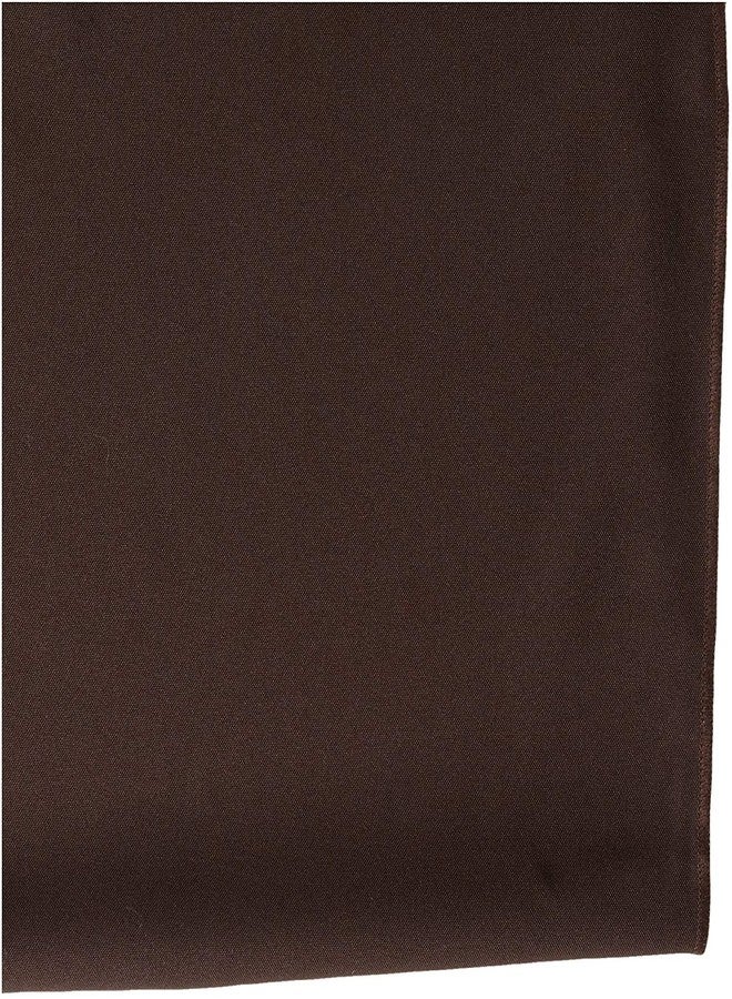 LA Linen Polyester Poplin Fitted Tablecloth, 96"L x 30"W x 30"H, Brown - Image 3