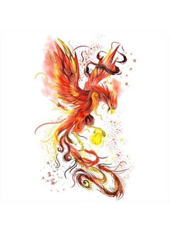 Dopetattoo 6 Sheets Temporary Tattoos Phoenix Birds Fire Bird Flying Legends Temporary tattoo Neck Arm Chest for Women Men Adults 3.7 X 3.7 Inch Birds Tattoo  - Image 1