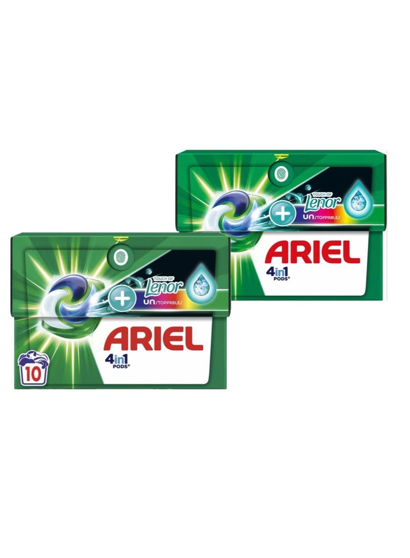 Ariel 2 packs of 4-in-1 Laundry Capsules – Color Protection – 10 Capsules - Image 1
