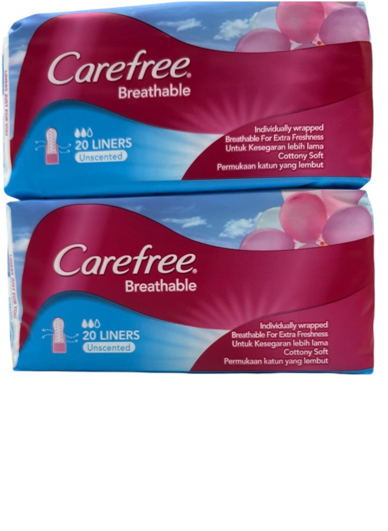 Carefree CAREFREE LINERS 20s BREATHABLE 2pcs  - Image 1