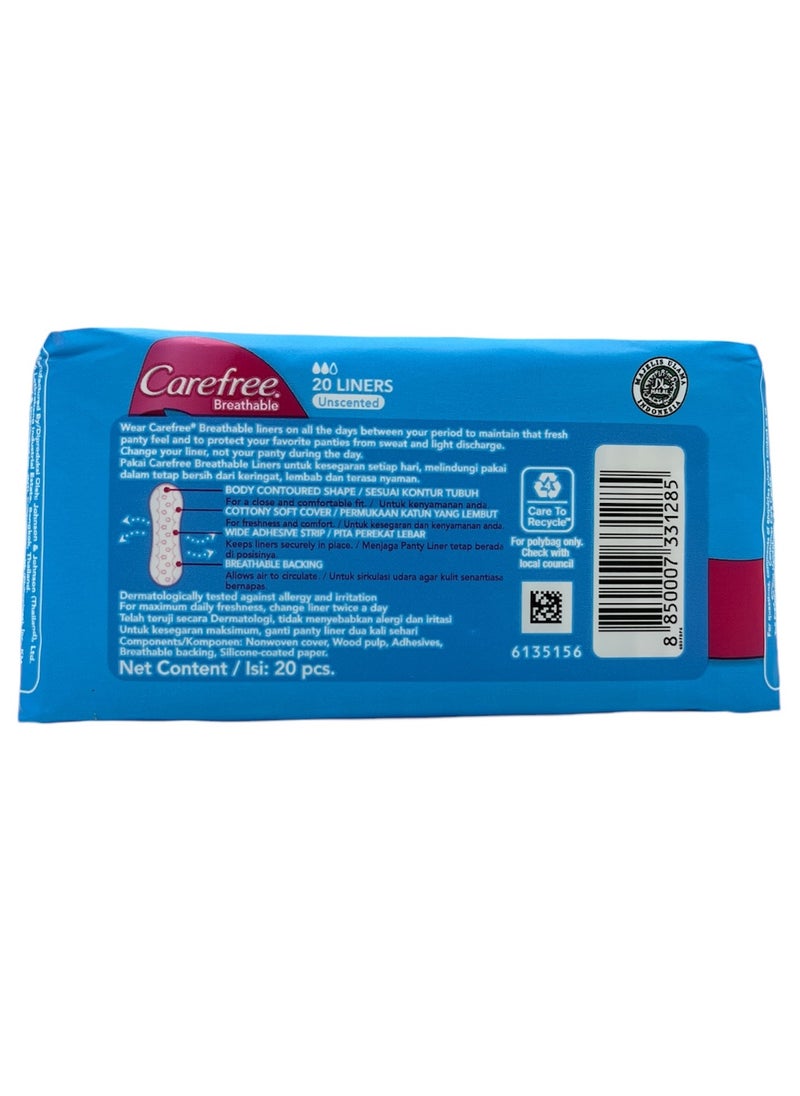 Carefree CAREFREE LINERS 20s BREATHABLE 2pcs  - Image 2