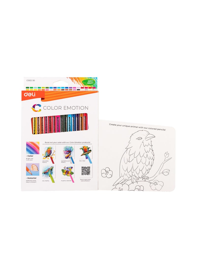 ديلي أقلام تلوين ديلى EC00230 مثلثة الألوان (36 لون) - مبرية مسبقًا، قلب خشب الباسا 2.9 مم، مع بطاقة بيضاء وصندوق عرض - مثالية للفنانين والطلاب - Image 5