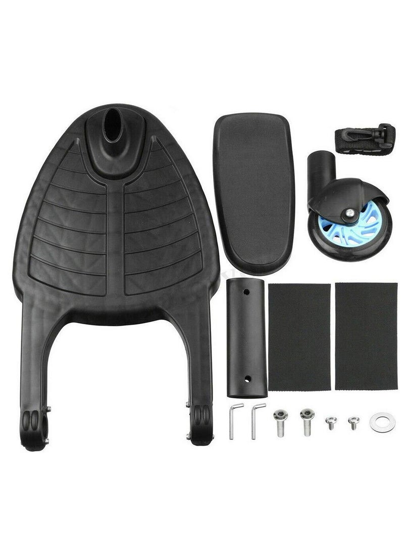 unikbebe - Stroller Board With Seat, Fits on Pushchair, Pram, Stroller Accessory, Glider Ride-on Foot Pedal for Older Kid， Universal, Compact-Fold, Wheel with Shock Absorption, Detachable, Compatible Up to 2Y - Image 1