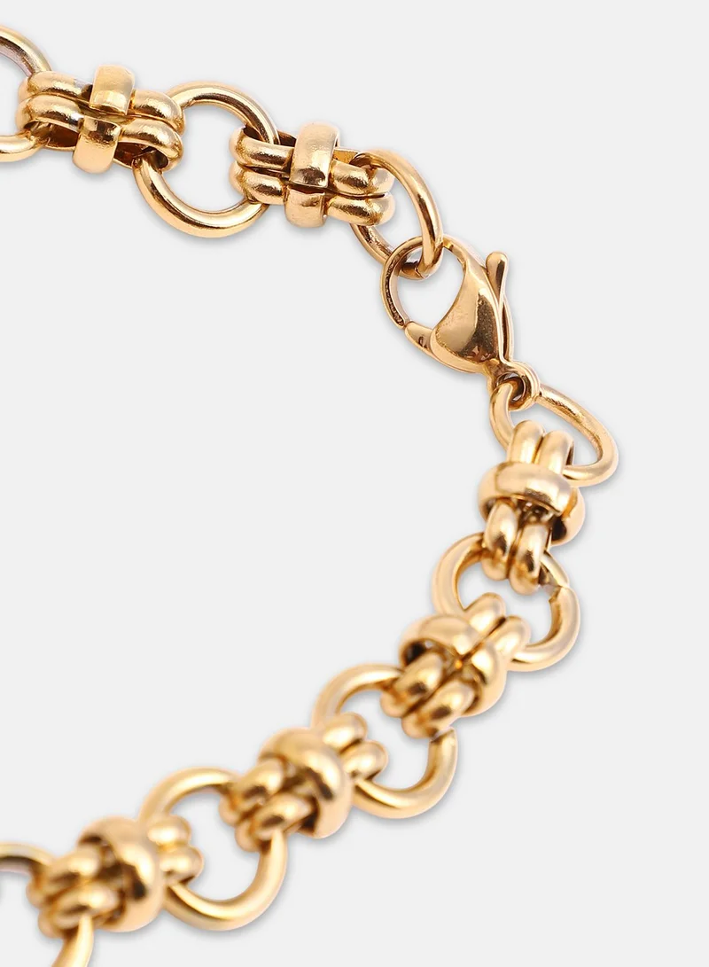SOHI Orb-Link Chain Artificial Bracelet Jewellery