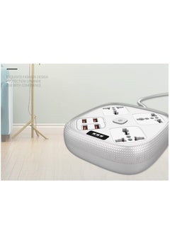 TYCOM Power Strip Surge Protector with USB  Type C Extension Cord Flat Plug with Widely 3 AC Outlet and 4 USB Small Desktop Station with 6 feet Power Cord Compact Socket for Travel Home and Office.  - Image 3