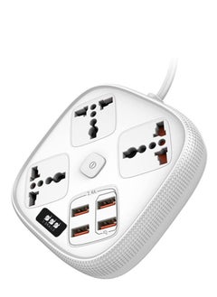 TYCOM Power Strip Surge Protector with USB  Type C Extension Cord Flat Plug with Widely 3 AC Outlet and 4 USB Small Desktop Station with 6 feet Power Cord Compact Socket for Travel Home and Office.  - Image 1