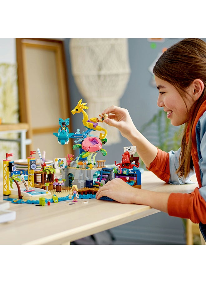 LEGO - Friends Beach Amusement Park 41737 Building Toy Set; A Technical Building Project For Ages 12+; With Spinning Merry-Go-Round, Wave Machine And Shooting Gallery Game; Includes 4 Characters (1,348 Pieces) - Image 1