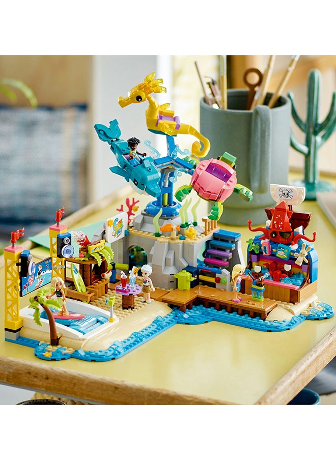 LEGO - Friends Beach Amusement Park 41737 Building Toy Set; A Technical Building Project For Ages 12+; With Spinning Merry-Go-Round, Wave Machine And Shooting Gallery Game; Includes 4 Characters (1,348 Pieces) - Image 1