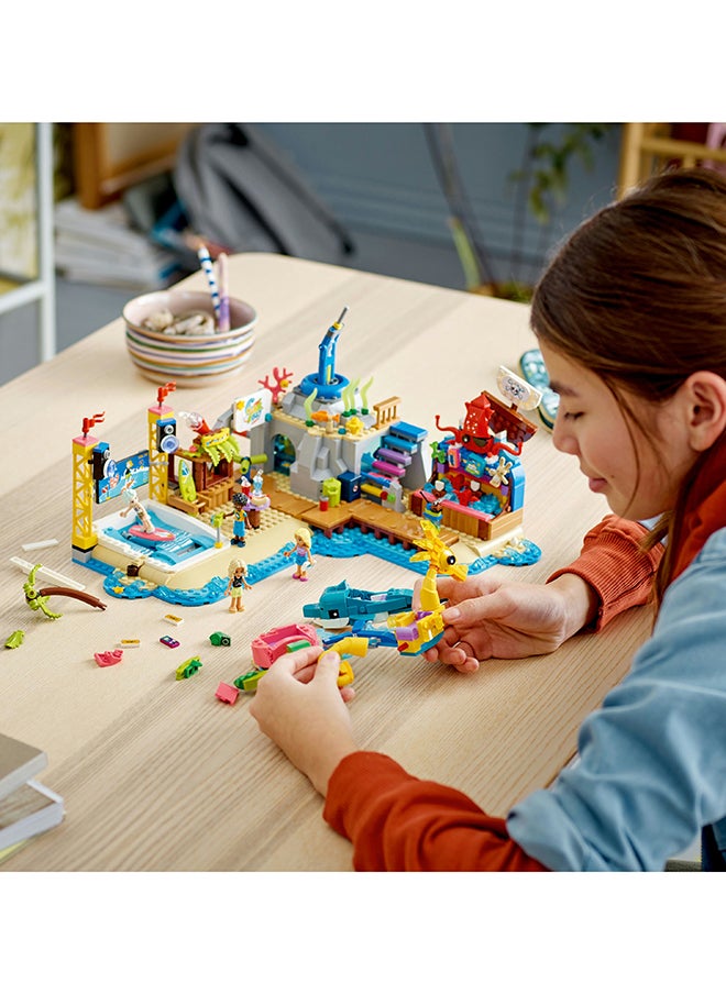 LEGO - Friends Beach Amusement Park 41737 Building Toy Set; A Technical Building Project For Ages 12+; With Spinning Merry-Go-Round, Wave Machine And Shooting Gallery Game; Includes 4 Characters (1,348 Pieces) - Image 1