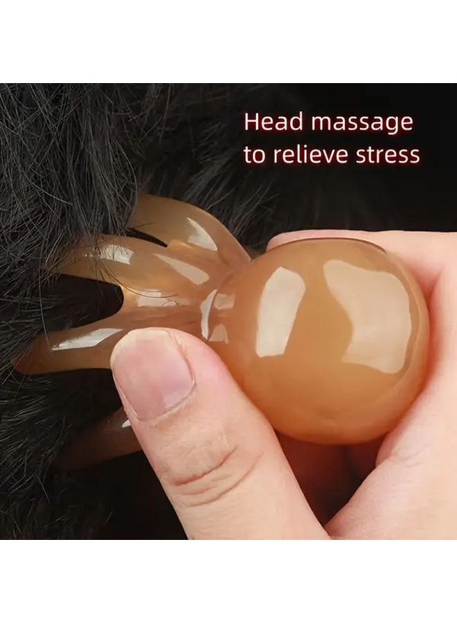 مساج رأس الأخطبوط للجسم 1 قطعة، مشط الوخز بالإبر العشوائي اللون لأداة تخفيف التوتر - Image 4