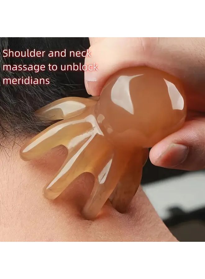 مساج رأس الأخطبوط للجسم 1 قطعة، مشط الوخز بالإبر العشوائي اللون لأداة تخفيف التوتر - Image 2