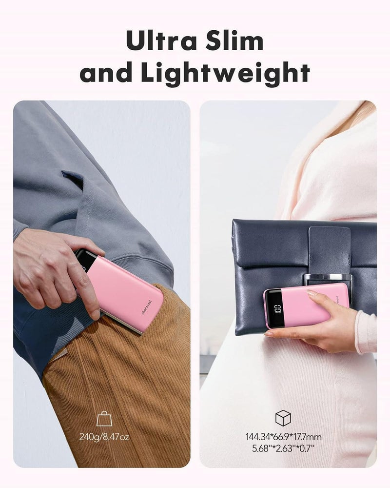 charmast Portable Charger with Built in Cables, Power Bank with Cords Wires, Slim 10000mAh Travel Battery Pack 6 Outputs 3 Inputs 3A Fast Charging for Samsung Google Pixel LG Moto iPhone iPad - Image 5