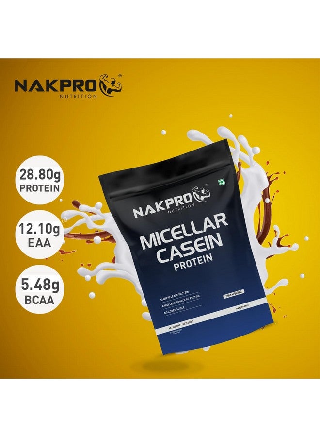NAKPRO 100% Micellar Casein Protein Supplement | 28.80g Protein, 12.10g EAAs, 5.48g BCAA | Slow Absorbing Micellar Casein Protein Powder (Unflavoured, 1 Kg) - Image 4