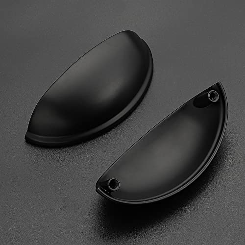 HomeExpert Home Expert 3 Inch Drawer Pulls Matte Black Cup Pulls Kitchen Cabinet Handles Hardware for Cupboard 15 Pack - Image 2