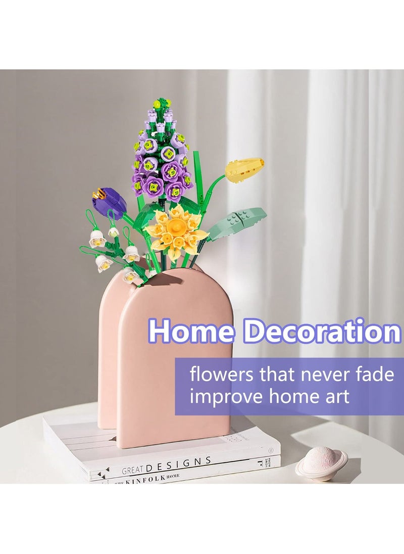 SYOSI Flowers Bouquet Building Kit Artificial Flower Blocks Set Toy for Adults Creative Botanical Collection Home Decor Birthday Gifts Girls  - Image 2