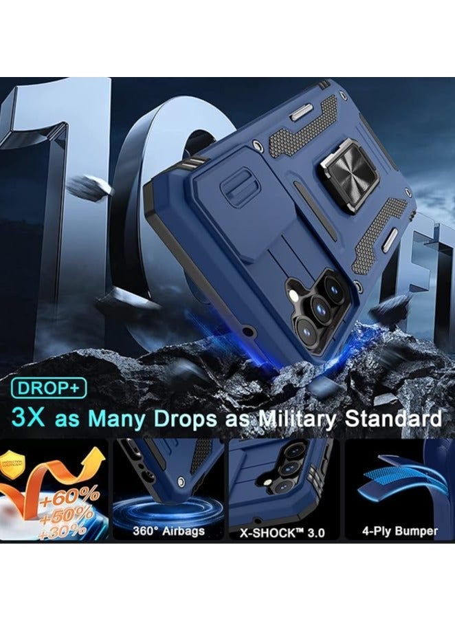 TEAM LUXURY Samsung Galaxy S24Ultra Case, Slide Camera Cover, Built in Rotate Ring Kickstand, Heavy Duty Shockproof Protective Case  - Image 2