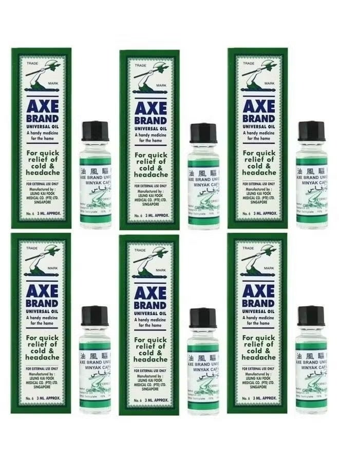 اكس براند أكس زيت يونيفيرسال لسرعة تخفيف نزلات البرد والصداع 6 قطع سعة 3 مل