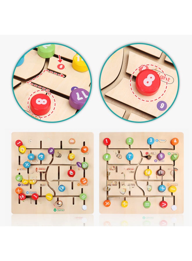 Children's Wooden Puzzle Digital Alphabet Walking Cognitive Hand-held Board Early Education Wooden Toy Baby Puzzle-Color:QZM Alphabet Position Finding - Image 4