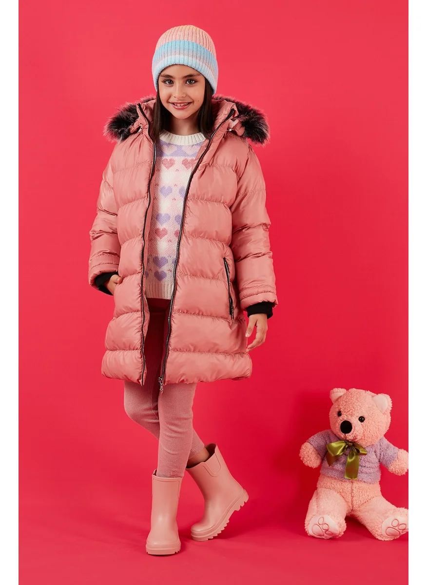 Lela Plush Lined Removable Hooded Water Resistant Coat Girls' Coat 5761910