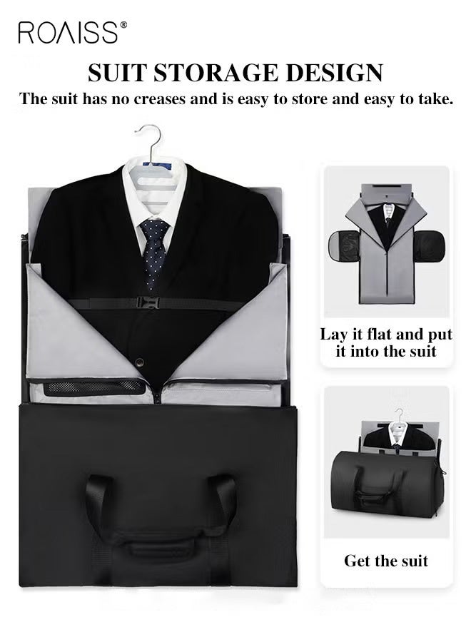 roaiss Large Capacity Outdoor Travel Bag Portable Suit Garment Storage Bag Foldable Business Luggage Bag with Multifunctional Organizer Suitable for Carrying and Storing Travel Essentials - Image 2