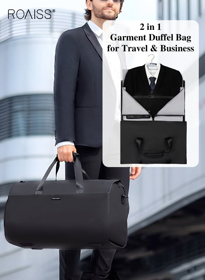 roaiss Large Capacity Outdoor Travel Bag Portable Suit Garment Storage Bag Foldable Business Luggage Bag with Multifunctional Organizer Suitable for Carrying and Storing Travel Essentials - Image 1