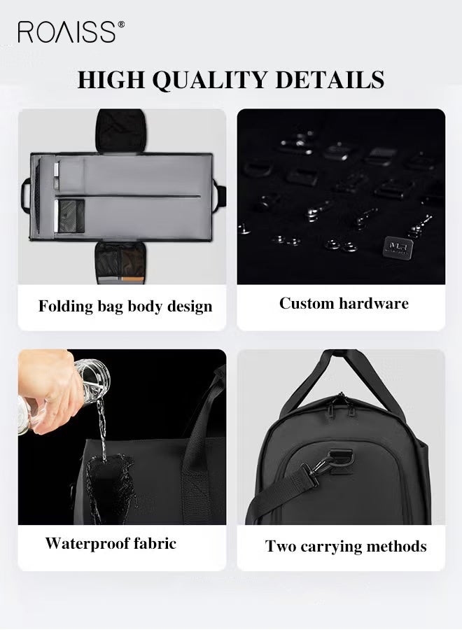 roaiss Large Capacity Outdoor Travel Bag Portable Suit Garment Storage Bag Foldable Business Luggage Bag with Multifunctional Organizer Suitable for Carrying and Storing Travel Essentials - Image 5
