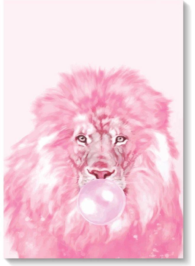 RYN Cute Lion Wall Art Multicolour 40x60cm - Image 2