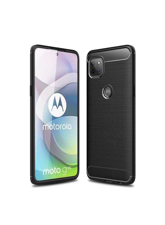 S-TOP Case For Motorola Moto G 5G Brushed Texture Carbon Fiber TPU Case - Image 1