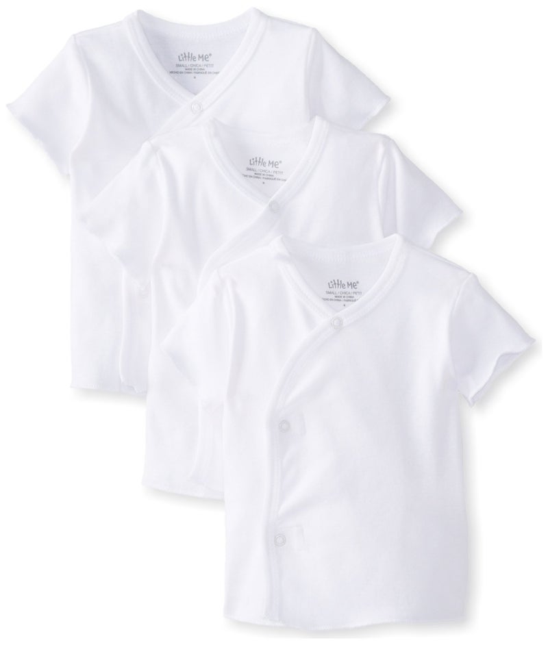 Little Me Little Me Baby Clothes Side Snap 3Pack of Tee Shirts Small fits up to 12 lbs and 24 inches