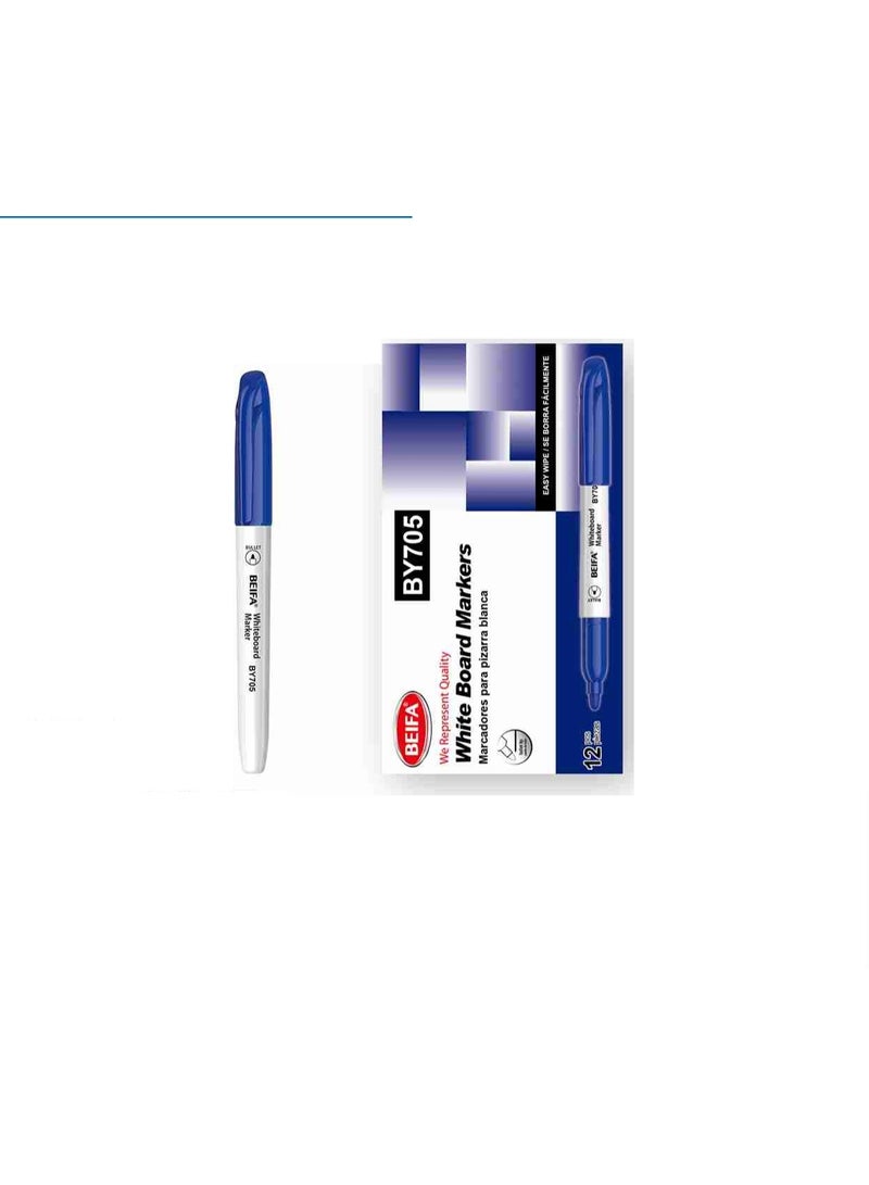 Beifa whiteboard marker round tip blue model BY705-02B7