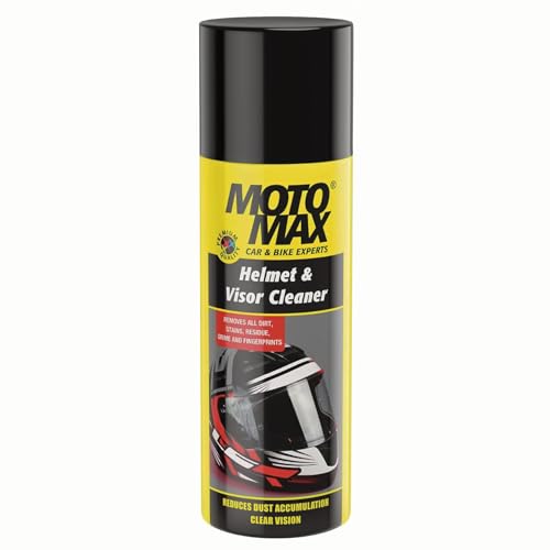 Motomax Helmet and Visor Cleaner Foam, 200ml for Removing dust, Grime, and Fingerprints | Get Streak Free Finish on Helmets Interior & Exterior | Removes Oil and Dirt | Easy to use - Image 1