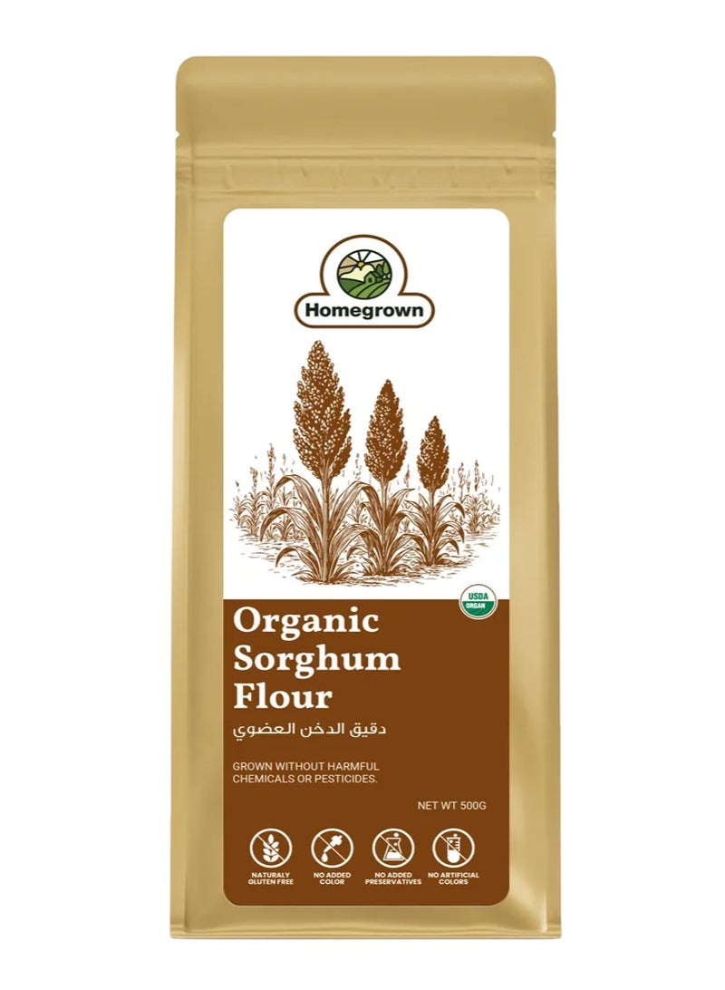 Homegrown Organic Sorghum Flour (Jowar Atta) 500g  – Gluten-Free, High Fiber Millet Flour | Ideal for Rotis & Healthy Diets - Image 3