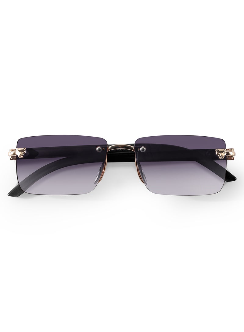 Woggles Xylo Golden Rimless Rectangle Sunglasses |Men & Women|100% UV Protection - Image 3
