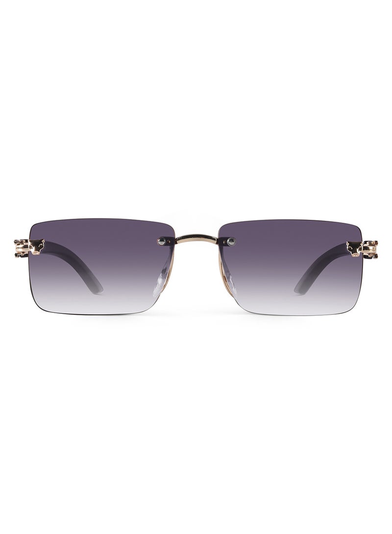 Woggles Xylo Golden Rimless Rectangle Sunglasses |Men & Women|100% UV Protection - Image 4