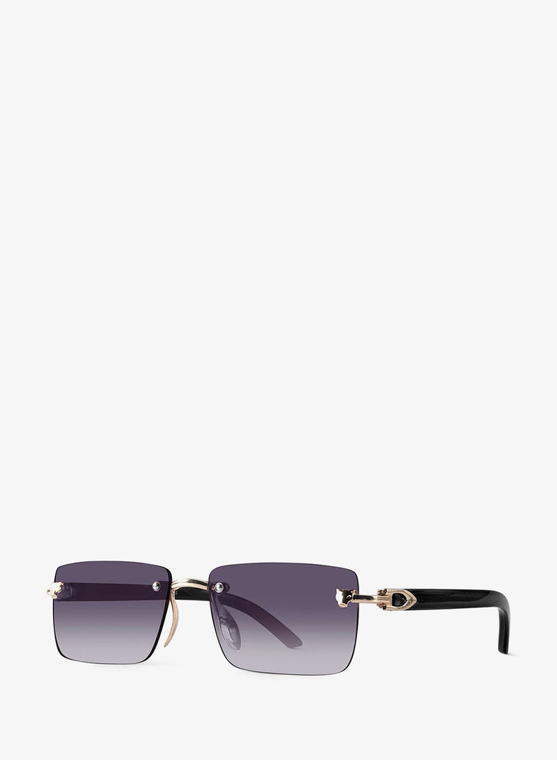 Woggles Xylo Golden Rimless Rectangle Sunglasses |Men & Women|100% UV Protection - Image 5