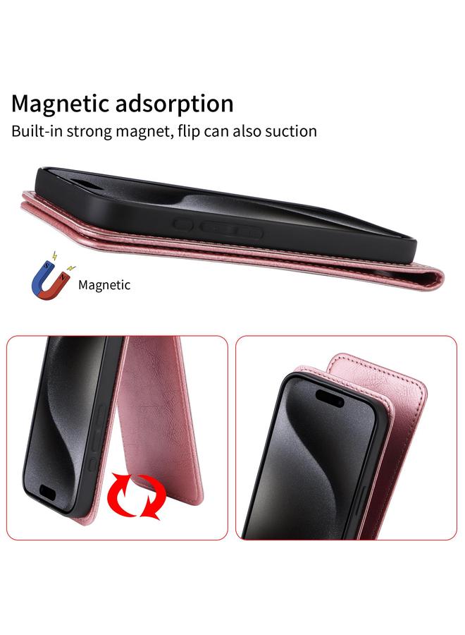 S-TOP Case For Motorola Moto G35 5G Magnetic Vertical Flip Leather Phone Case - Image 4