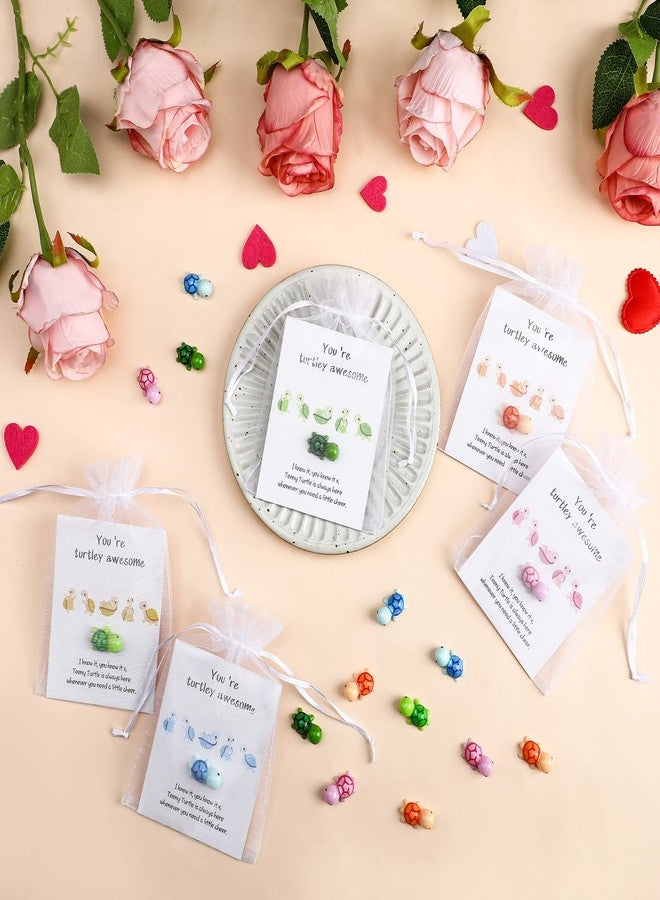 TaoBary 100 Sets Employee Inspirational Gift Bulk for Coworkers Staff Teacher Appreciation Gifts Bulk Classic You Turtley Awesome Animal Pun Thank You Gift Sets for Office Staff Volunteer - Image 4