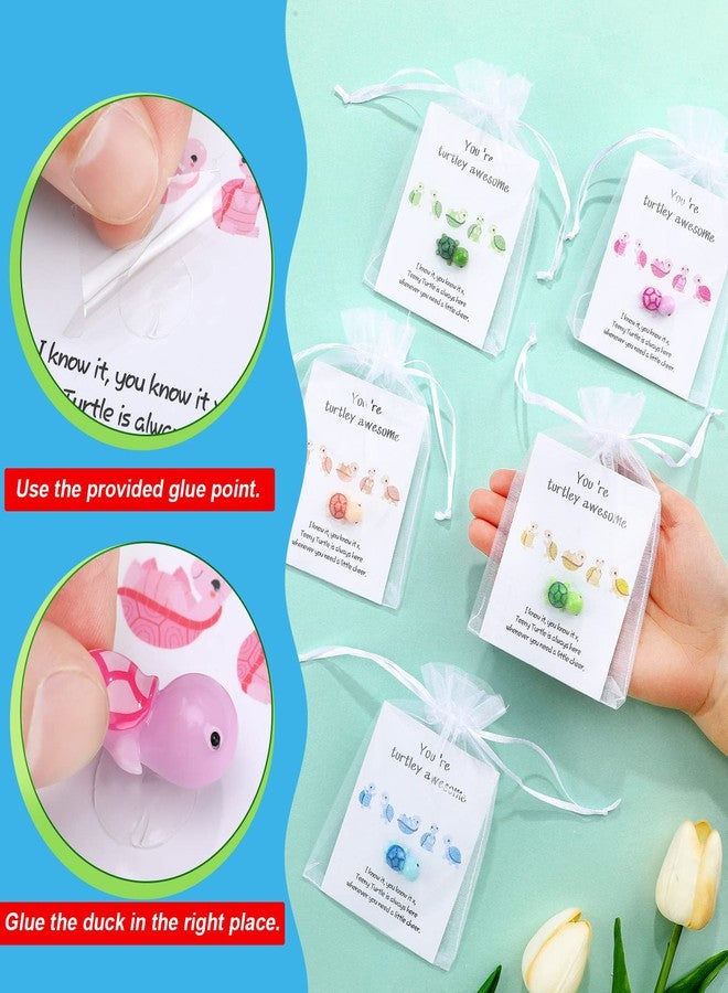 TaoBary 100 Sets Employee Inspirational Gift Bulk for Coworkers Staff Teacher Appreciation Gifts Bulk Classic You Turtley Awesome Animal Pun Thank You Gift Sets for Office Staff Volunteer - Image 3
