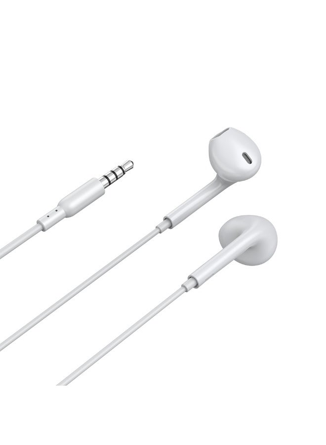 ريفرسونج سماعة أذن سلكية Riversong MelodyJ+ EA159 – مدخل 3.5 مم – صوت ستيريو عالي النقاء مع باس عميق جدًا – ميكروفون مدمج – عزل ضوضاء – ريموت تحكم – لون أبيض - Image 2