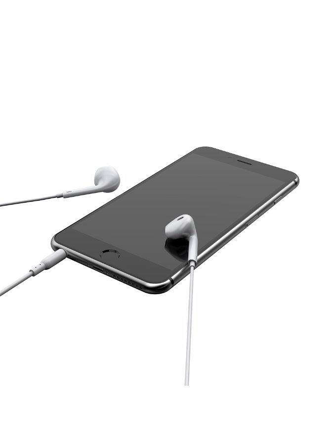 ريفرسونج سماعة أذن سلكية Riversong MelodyJ+ EA159 – مدخل 3.5 مم – صوت ستيريو عالي النقاء مع باس عميق جدًا – ميكروفون مدمج – عزل ضوضاء – ريموت تحكم – لون أبيض - Image 4