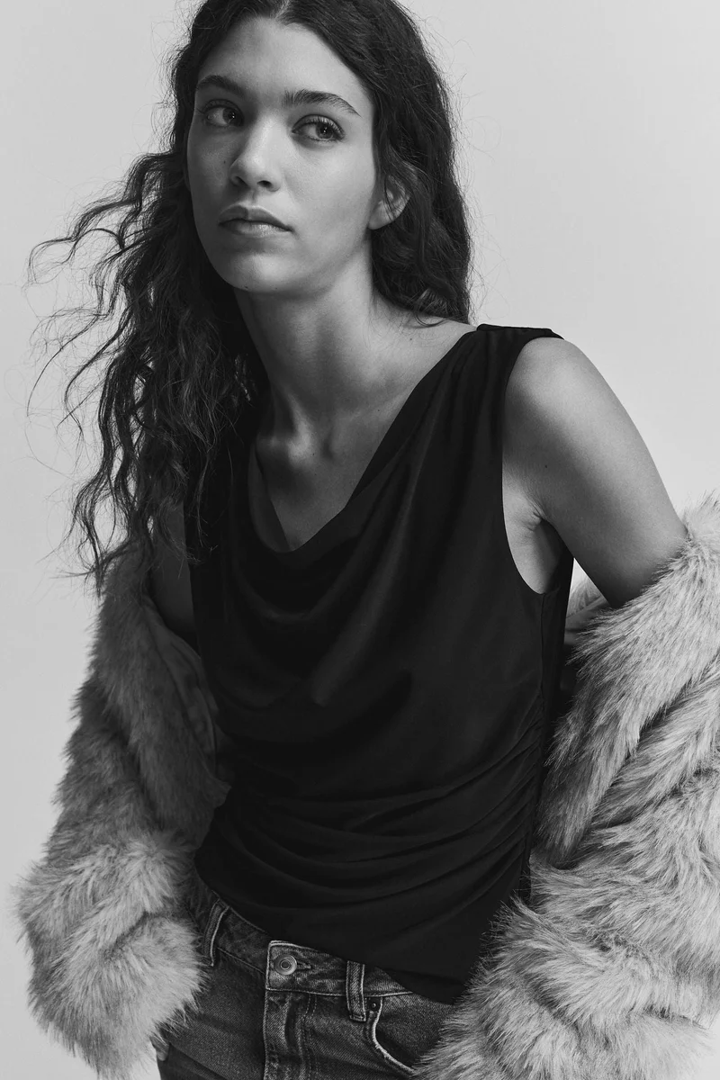 H&M Draped jersey vest top