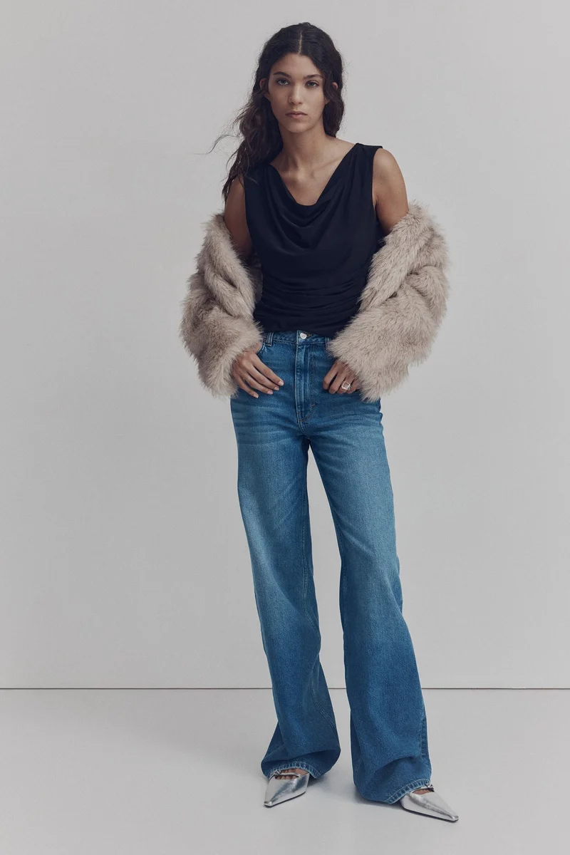 H&M Draped jersey vest top