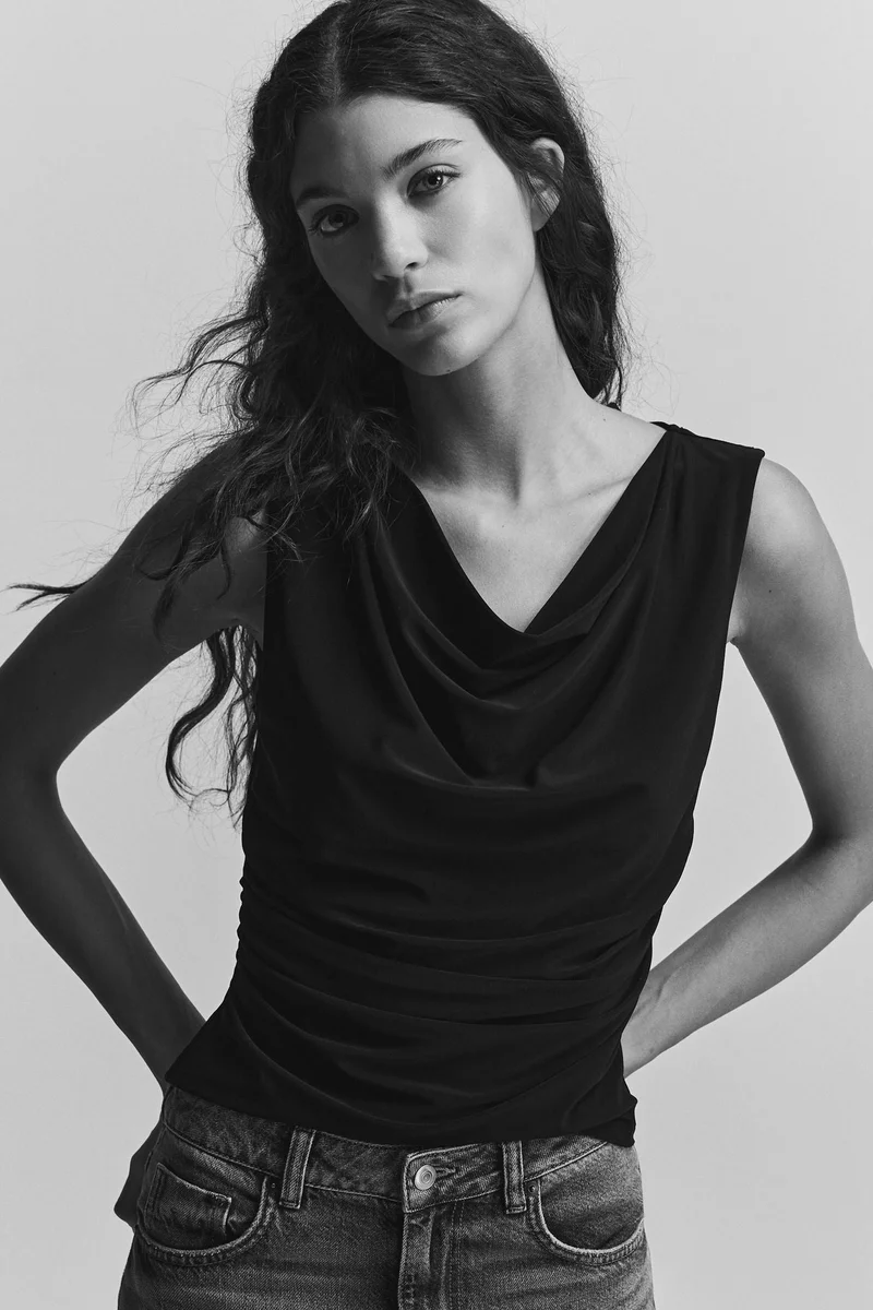 H&M Draped jersey vest top