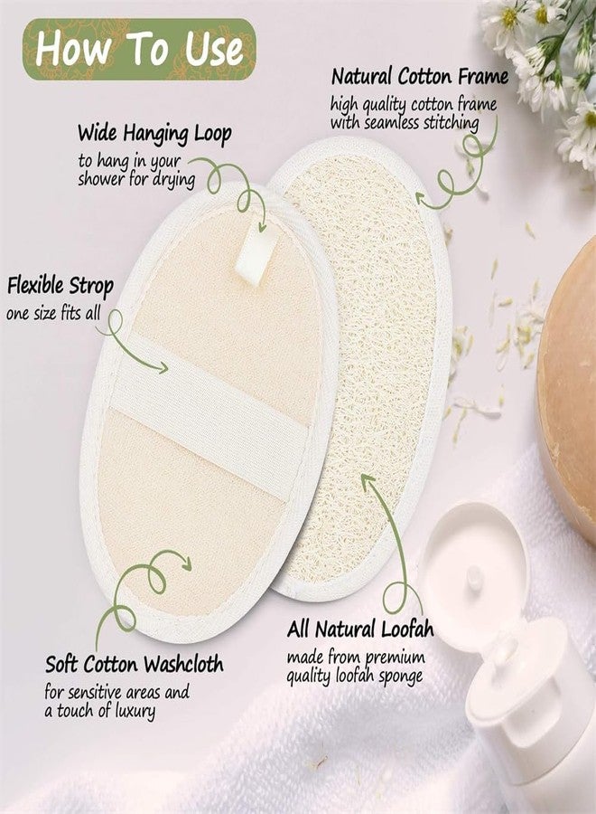 Much Hotter 2-Pack Exfoliating Body Scrubber Loofah Sponge,Loofah Sponge Exfoliating Body Scrubber - Natural Luffa & Terry Cloth, Body Scrubbers for Men and Women,Perfect for Bath Spa and Shower - Image 4