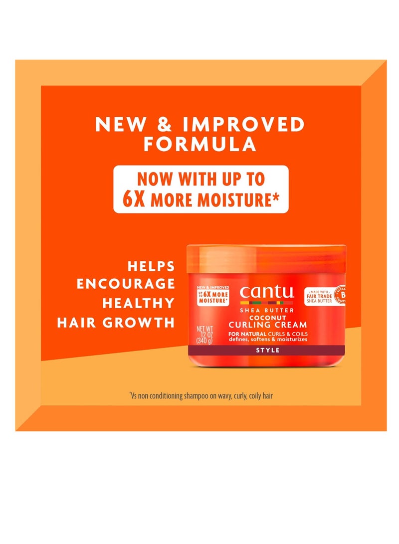 Cantu Coconut Curling Cream With Shea Butter For Natural Hair, 12 oz - Image 2